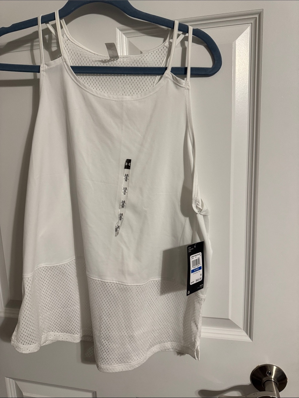 Under Armour White Mesh Hem Camisole Tank